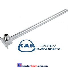Отвод KAN-Therm Push с трубкой Cu d15 с кронштейном - элемент никелированный 18x2,5 L=300 мм
