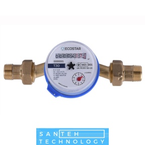 Лічильник холодної води ECOSTAR DN15 1/2″ L110 E-C 2,5 зі штуцерами  110 мм