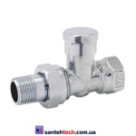 Кран радиаторный прямой нижний Fado ХРОМ 1/2